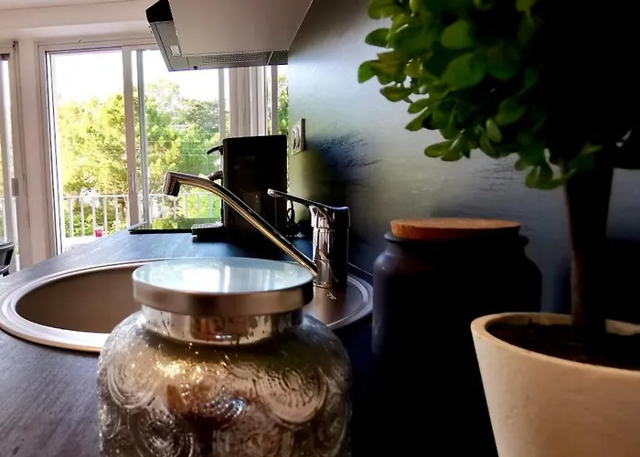 公寓 L'azur - 50 M De La Plage, Wi-fi, Moderne,